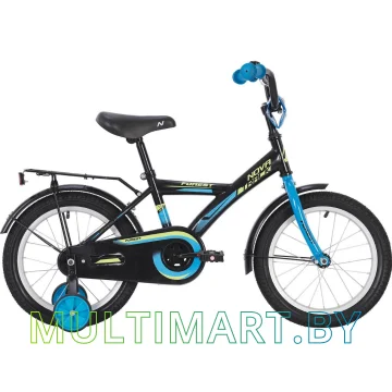 Детский велосипед Novatrack Forest 161FOREST.BK20 (черный/голубой, 2020)